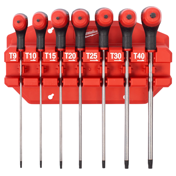 7 PC Torx Key Wrenches with Comfort Grip Set with Rack, , hi-res